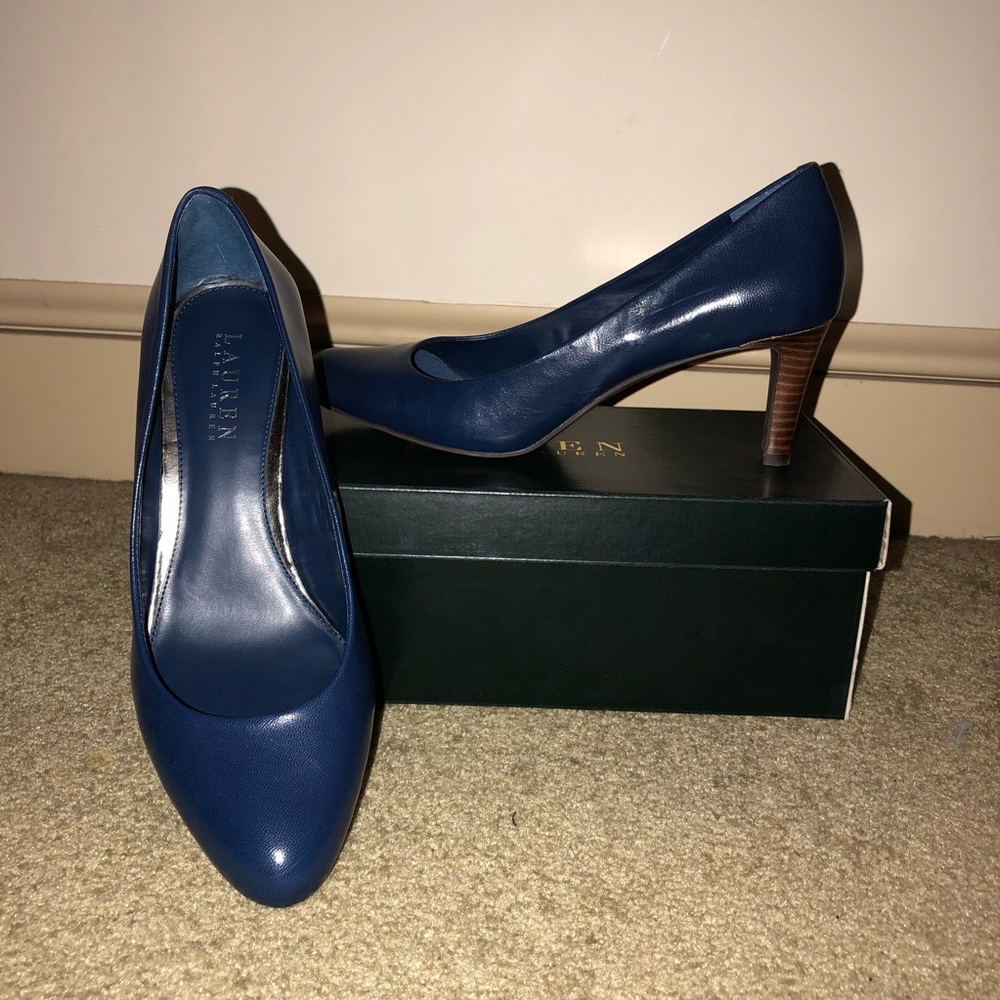 Ralph Lauren Blue Harper Heels